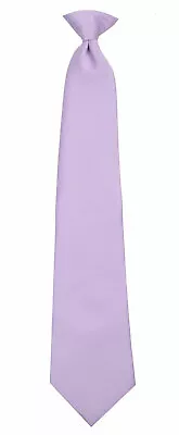 Men's Classic Solid Lilac Clip On Necktie Business Wedding Formal Party  • $12.95