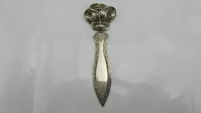 VTG 925 Sterling Silver 4.5  Flower Floral Rose Book Mark 25+ Grams • $59.99