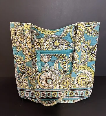 VERA BRADLEY Libby In PEACOCK Shoulder Purse Teal Green Rare • $12.95