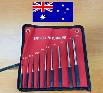 $18.95 • Buy 9Pc Roll Pin Punch Set Bolt Catch Gun Building Removing Repair Tool Canvas Pouch