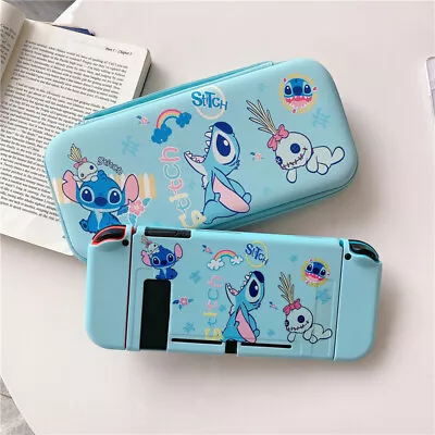 Cute Cartoon Stitch Travel Bag Carrying Case Cover For Nintendo Switch Bag Pouch • $11.17