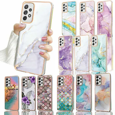 For Samsung S22 Ultra S23 S21 FE Plus A54 Case Marble Pattern Shockproof Cover • $10.99