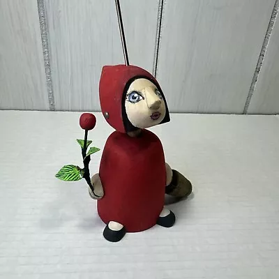 Rare Little Red Riding Hood Marionette Wood And Metal With Handle • £216.94