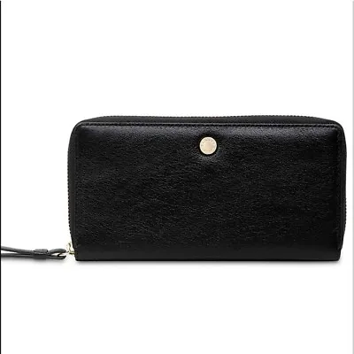 Radley London Clifton Wristlet Black Leather Wallet Phone Case Zip-Around NWT • £54.04