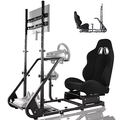 Marada G29 Racing Sim Cockpit With Monitor Stand Seat Fit Logitech Thrustmaster • £349.99