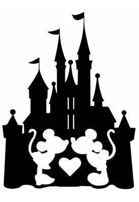 Vinyl Decal Mickey & Minnie Mouse Cinderella's Castle Disney You Pick Color • $4.25