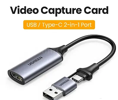 Ugreen 4K HDMI USB Type C Video Capture Card Adapter Grabber Box PC DSLR Camera • $41