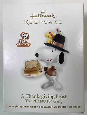 Hallmark SNOOPY A THANKSGIVING FEAST The Peanuts Gang Keepsake Ornament 2012 NIB • $44.95