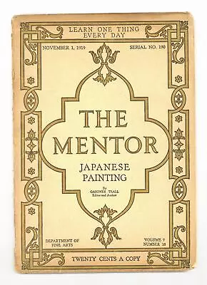 Mentor Magazine #190 FR/GD 1.5 1919 Low Grade • $3