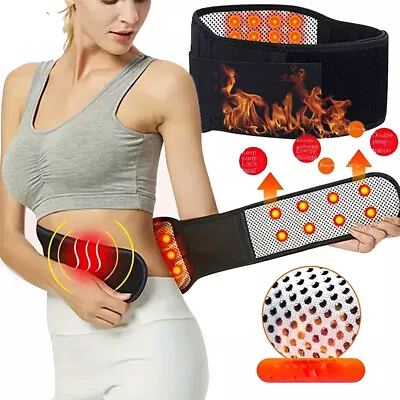 Self Heating Magnetic Hot Back Support Lumbar Lower Back Brace Belt Pain Relief  • $13.79