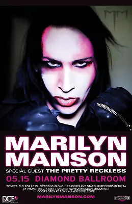 MARILYN MANSON / PRETTY RECKLESS  2012 TOUR  OKLAHOMA CONCERT POSTER-Metal Music • $19.19