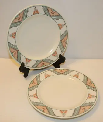 2 - MIKASA Intaglio CAC24 SANTA FE 8 1/2  Salad Plates Discontinued EUC • $14.95