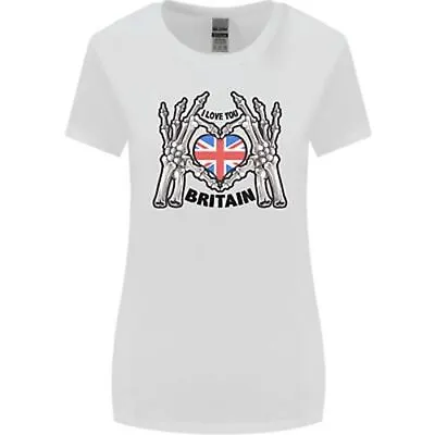 I Love You Great Britain Union Jack Flag UK Womens Wider Cut T-Shirt • £9.99