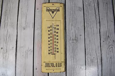 Vintage RARE Virginia Tractor Metal Thermometer Sign. WORKING 13 X 4.5 In • $99