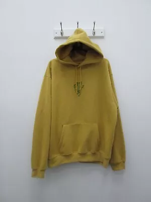 Ed Sheeran Yellow Cotton Blend 'Life Goes On' Pullover Hoodie Size Large • £5.99