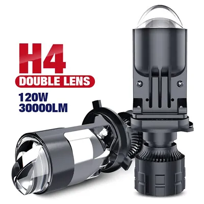 Mini H4 Laser Bi-LED Projector Hyperboloid Len 30000LM 120W Headlight Retrofit • $37.99