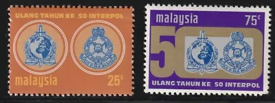 Malaysia   1973   Sc # 106-07   INTERPOL   MNH • $1.99