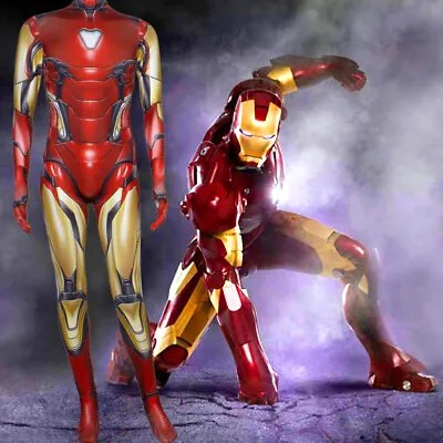 Avengers Endgame Iron Man Mark 85 Cosplay Costume Zentai Suit  For Adult & Kids • $29.99