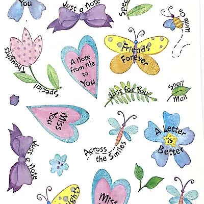 Vintage Sticker Sheet Flower Power Bug Insect Butterfly Dragonfly Messages 7279 • $3.57