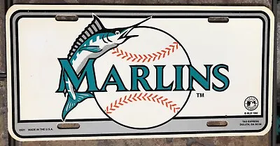 FLORIDA MARLINS Vintage 1992 Inaugural Season TEAL FISH License Plate USA MADE • $9.97