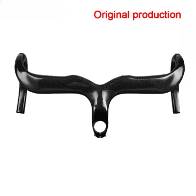 Road Bike Integrated Handlebars Carbon Fiber Bicycle Drop Bar 400/420/440mm • $151.20