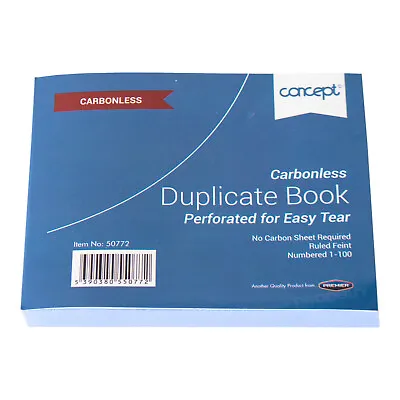 5 X Carbonless 100 Page Duplicate Books Invoice Receipt Lined A6 Numbered Pads • £17