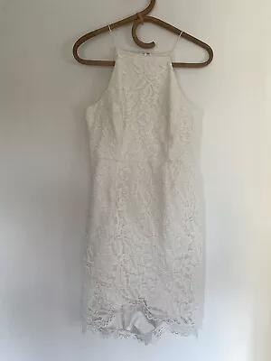 $15 • Buy Forever New White Lace Dress Size 10 