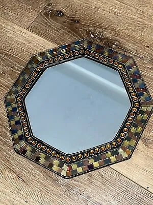 Party Lite  Global Fusion  12  Octagonal Mosaic Wall Mirror • $29