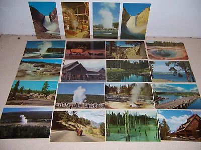 1950s-70s YELLOWSTONE NATIONAL PARK UNUSED VTG POSTCARD LOT Of 20 DIFF. • $9.99