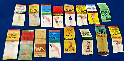 16 Vintage Advertising Matchbook Covers Pin-up Girls Ladies Taverns Clubs Lot 1 • $14.95