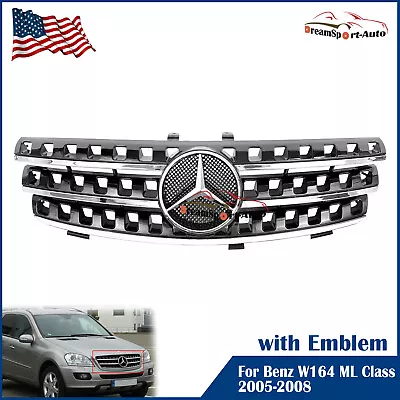 Front Grille For Mercedes Benz W164 ML320 ML350 ML550 05-08 Black Grill W/emblem • $179.97