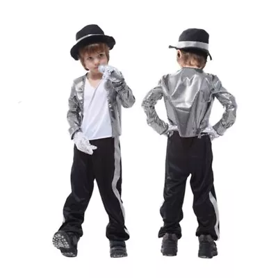 MJ Michael Jackson Kids Cosplay Billie Jean Costumes For Halloween 70s 80s 90s • $23.31