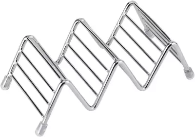 Fait Shape Stainless Steel Mexican Taco Holder Display Stand Shell Rack For Hold • $14.98