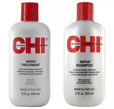 Farouk CHI Infra Shampoo And Treatment Moisturising Therapy Anti Frizz 355 Ml • £34.99