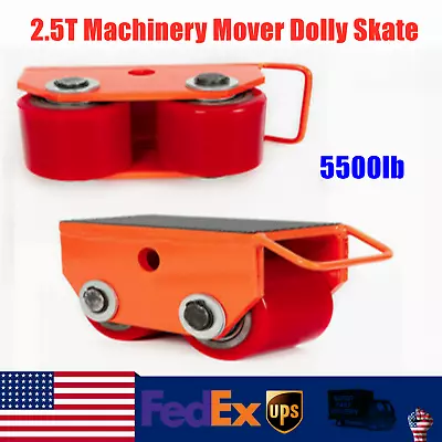 Heavyduty Machine Dolly Skate Machinery Roller Mover Cargo Trolley 2.5T 2 Roller • $26