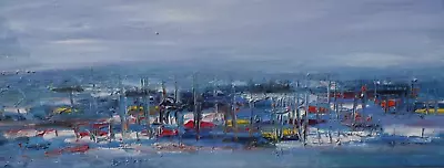 Deirdre Crowley (Irish Artist) - Original Oil Painting - 'Boats'. • £499.99