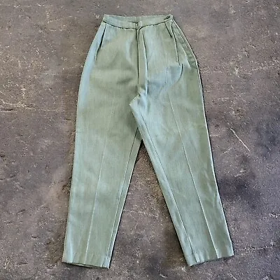 Vintage Jeanie Blue Bell Pants Women's Size 12 Green Side Zip High Waist Crop • $19.33