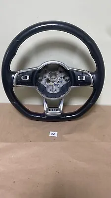 17-18 Volkswagen Jetta GLI Flat Bottom Sport Steering Wheel Red Stitch 5C0419091 • $249.95