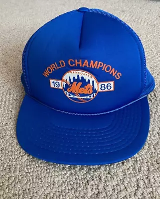 Vintage 1986 New York Mets Original MLB World Series Champions Snapback Cap Hat • $35