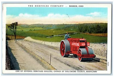 1940 The Hercules Company Vintage Marion Ohio OH Rollers Advertising Postcard • $14.98