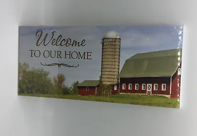 Welcome To Our Home Farmhouse Barn Wall Art W/Rope P Graham Dunn New 10X5  • $16.92