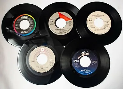 1980's Rock Lot Of 5 - 45s Heart Foreigner Asia Yes Michael Jackson  • $10