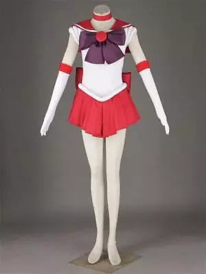 $39.99 • Buy Woman's Halloween Sailor Mars Hino Rei Cosplay Costume Red Uniform Dress