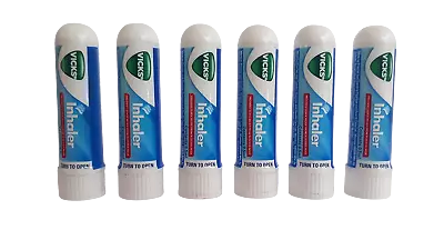 6x .5ml Vicks Inhaler Allergy Cold Nasal Blocked Nose Relief Congestion BEST SLR • $12.53