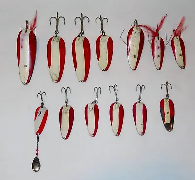 Vintage Eppinger Dardevle Red / White Lure ~ Lot Of 13 • $29.99