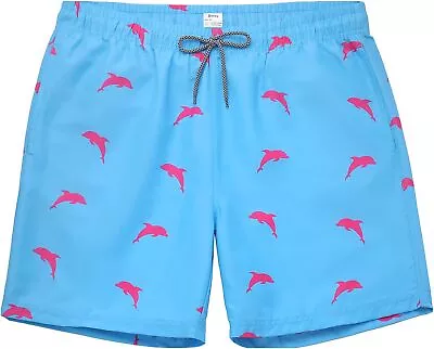 Biwisy Mens Swim Trunks Quick Dry Shorts With Mesh Lining Large Blue  • $26.99