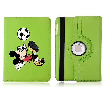 Mickey Mouse Football Personalised Rotating Case Cover For Apple IPad Tablets • £23.70