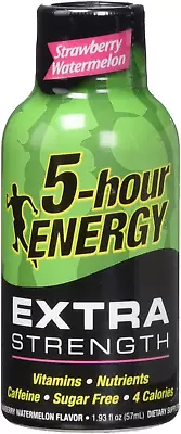 5-Hour Energy Extra Strength Strawberry Watermelon Energy Shot 1.93 Oz. Bottle • $23.99