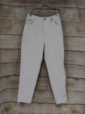 VINTAGE Sasson Womens High Rise Mom Straight Leg Denim Jeans Size 28x29 White • $19.99