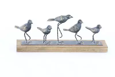 18  X 7  Gray Metal Bird Sculpture • $31.12